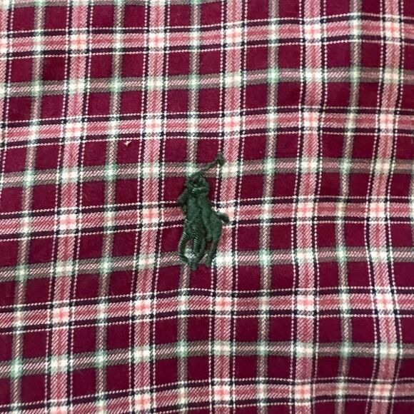 Ralph Lauren Mens Button Down Shirt Long Sleeves Plaid Red/Mullticolor Size M - Picture 2 of 8